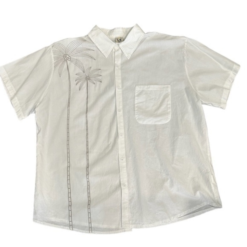 Men’s Hawalili Button Down Embroidered Shirt - Size XXL - Size 2XL